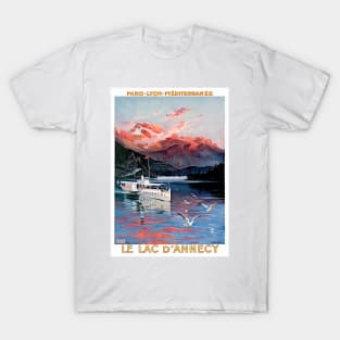 Vintage Travel Poster France Le Lac d'Annecy 1905 T-Shirt